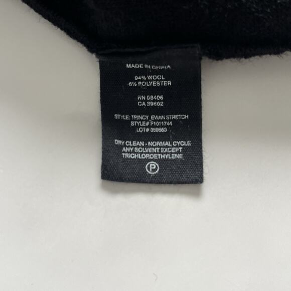 Theory Trincy Evian Wool Blend Cardigan Open Front Draped Black Size M Classic - Picture 6 of 8